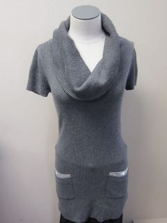 INC International Concepts Cowl Neck Tunic Sweater w/Chainmail Pockets 