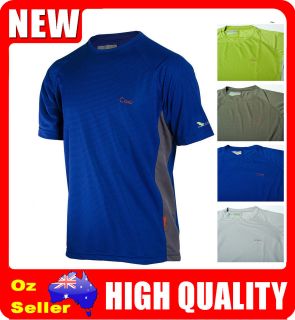 Mens Coolmax Outdoor Active Swift Dry T Shirts Tops For Camping Hiking 