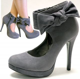 New womens shoes high heel pumps stilettos suede like side zipper 