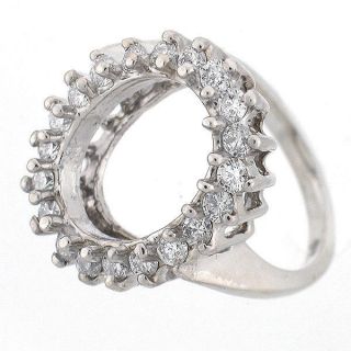 14k Princess Diana Diamond Engagement Ring Setting 1.08 CT  Kate 
