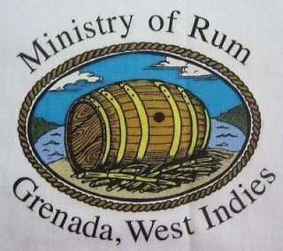 Ministry of Rum T Shirt Size Large Grenada Rums of West Indies Tee Old 