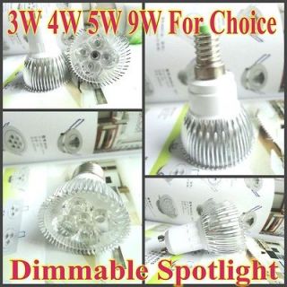 Dimmable 3W 4W 5W 9W LED Lamp Light White GU10 E27 12V MR16 Spot Lamp 