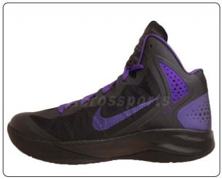 Nike Zoom Hyperenforcer PE Black Purple 2012 Mens Basketball Shoes 
