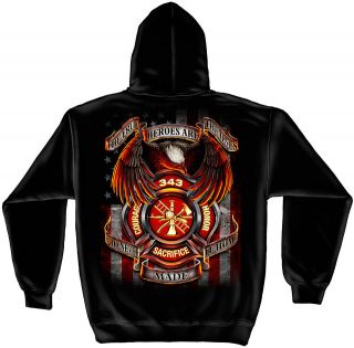   EMS EMT Hoodie True Heroes Never Made It Home Rescue Paramedic Eagle