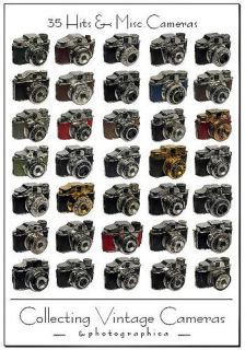 Vintage Hit Type Cameras Poster Chart   NEW