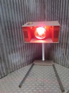 Machine Age Industrial Heat Sun Metal  Lamp Infrared Standing Mid 