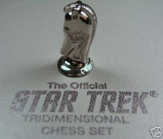 Franklin Mint Star Trek 3D Chess   Silver Plated Knight