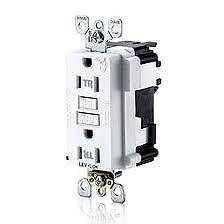 15 Leviton T7599 3W 15 Amp Tamper Resistant GFCI White Outlet