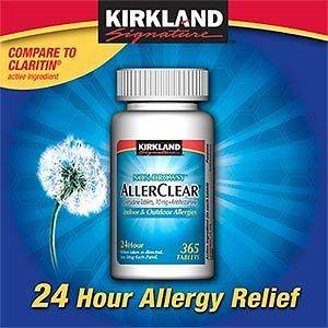 Kirkland AllerClear Generic Claritin 24hr Allergy Relief 365 tabs 