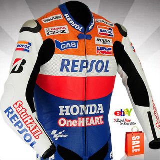 Honda Repsol One Heart Leather Motorbike 1 Piece Suit