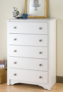 Winslow White 5 drawer Chest Bedroom Furniture Dresser Home Decor