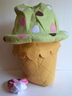 NEW Pottery Barn Kids Ice Cream Cone Costume Size 2T 3T 2 3 Girls 