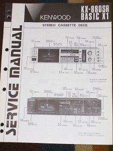 Kenwood KX 880SR Basic X1 Cassette Deck Service Manual~Origina​l