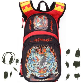 ED HARDY KIDS TIGER CROSS SOLAR POWERED BACKPACK *RARE *FREE PRIORITY 