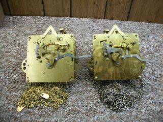 Used Hermle 451 series Chain Drive Grandfather Clock Movements Fix 