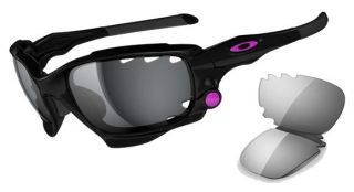 Oakley Jawbone Sunglasses , Polished Black/Pink, Vented Black Iridium 