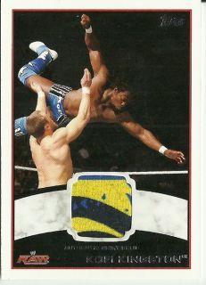 2012 Topps WWE Kofi Kingston 3 Color Shirt Swatch Relic Card Very Cool 
