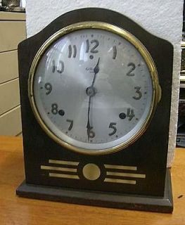 Antique Vintage 8 Day Key Wind Time Only Ship Clock.