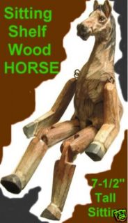 HORSE Shelf Sitter Figurine Statue Kitchen Home Wooden
