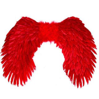 SUPER LARGE Red Feather Halloween Angel Wings Men Adult Dance Fun