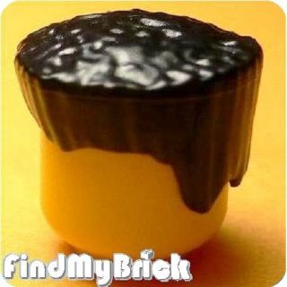 G015A Lego Crabbe Minifigure Flat Top Hair   Black 4735 1382 NEW