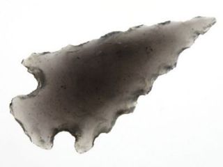 Ancient Indian Artifact Obsidian Serrated Arrowhead WA