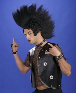   Punk Rocker Wig Goth Hair Extreme Mohawk Costume Accessory Wig 80s