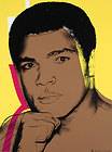 Andy Warhol signed artwork sketch Muhammad Ali
