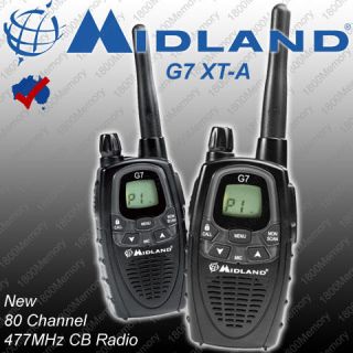 Midland G7 XT A Australian 80 Channel 477MHz 2 Way UHF CB Radio 3 Watt 