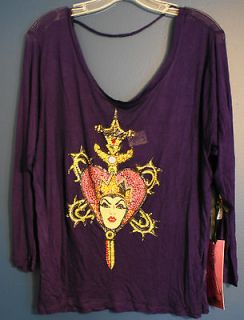 New Disney World Kingdom Couture EVIL QUEEN Snow White Top Shirt 
