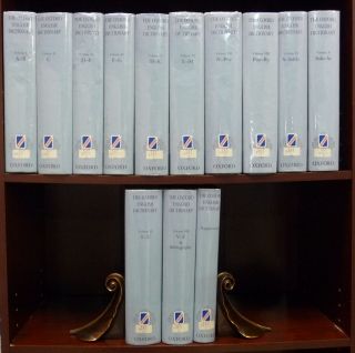 Oxford English Dictionary Complete Set 12 Vols + Supplement 13 Vol OED 