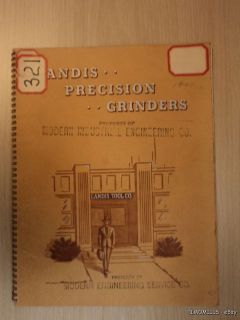 1940 Landis Tool Company Precision Grinder Machine Tool Catalog 