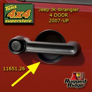 11651.26 BLACK DOOR HANDLE RECESS GUARDS Jeep Wrangler JK 2007 12 4 