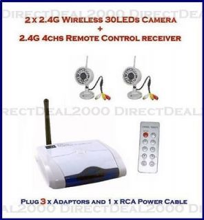 Wireless 2.4GHz Color Security Outdoor Camera x2 + Wireless Receiver