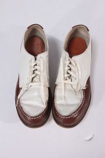 Oxford Vtg Spalding Golf Shoes Brown White Mens Sz 6 Leather Steel 