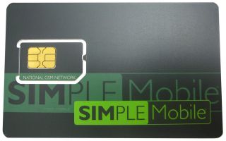 NEW SIMPLE MOBILE SIM CARD ACTIVATION KIT FACTORY SEALED   NO CONTRACT