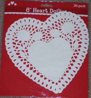 heart shaped doilies,tissue paper,24/pk,white.pink,red,Valentines 