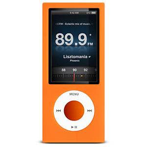Apple iPod Nano 5G 5th Gen Orange Silicone Sleeve Case Soft Rubber Gel 