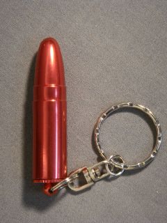 PINK COLOR BULLET 2 KEYCHAIN WITH SECRET SAFE COMPARTMENT / PILL 