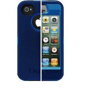 OTTERBOX DEFENDER SERIES FOR IPHONE 4/4S BLUE/BLUE. INCLUDES CLIP 