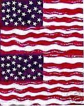 Stars and Stripes American Flags Quilt Fabric 437R