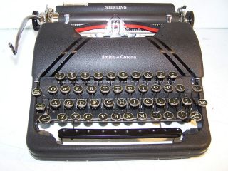 Antique 1948 Smith Corona Sterling Model Portable Vintage Typewriter