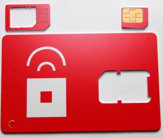Red Pocket Mobile MICRO SIM Card GSM Prepaid for iPhone 4. Works with 
