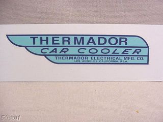 OLD SCHOOL THERMADOR SWAMP CAR COOLER DECAL FREE SHIP