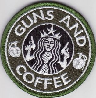 ISAF. AFGHANISTAN. MORALE PATCH. GUNS AND COFFEE