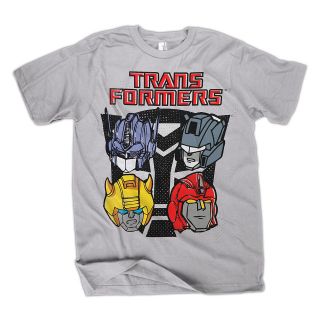 Transformers Autobot Faces Silver T Shirt