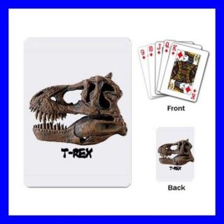 Playing Cards Poker Deck T REX FOSSIL Dinosaur Skull Jurassic 