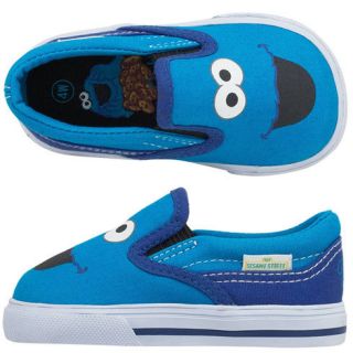 NEW Kids Infant Sesame Street Cookie Monster Slip on sneaker shoe