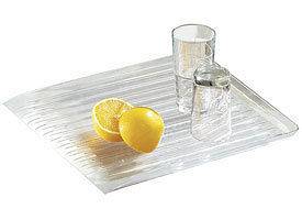 Clear Kitchen Countertop Sink Drainboard and Dish Drying Rack