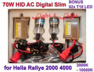 Hella Rallye 2000 4000 HID AC Digital 70W KIT 3000K 4300K 6000K 8000K 